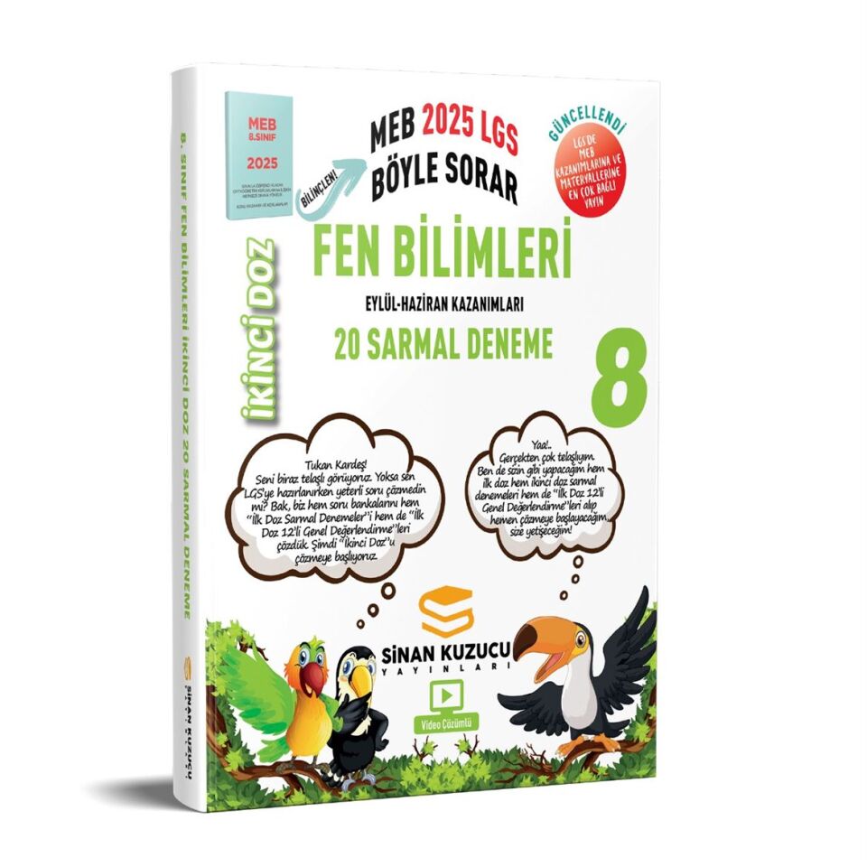 Sinan Kuzucu 8. Sınıf 2025 LGS İkinci Doz Sarmal Branş Deneme Seti