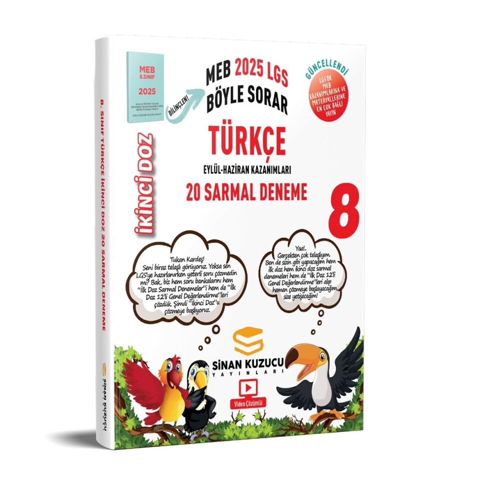 Sinan Kuzucu 8. Sınıf 2025 LGS İkinci Doz Sarmal Branş Deneme Seti
