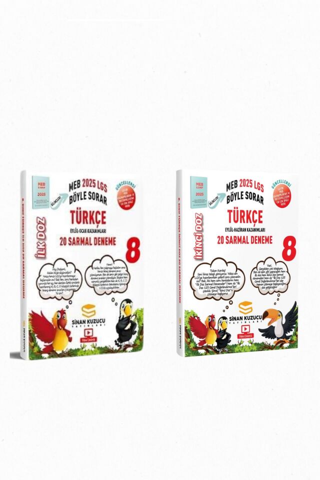 Sinan Kuzucu 8. Sınıf 2025 LGS Türkçe İlk Doz ve İkinci Doz Deneme Seti