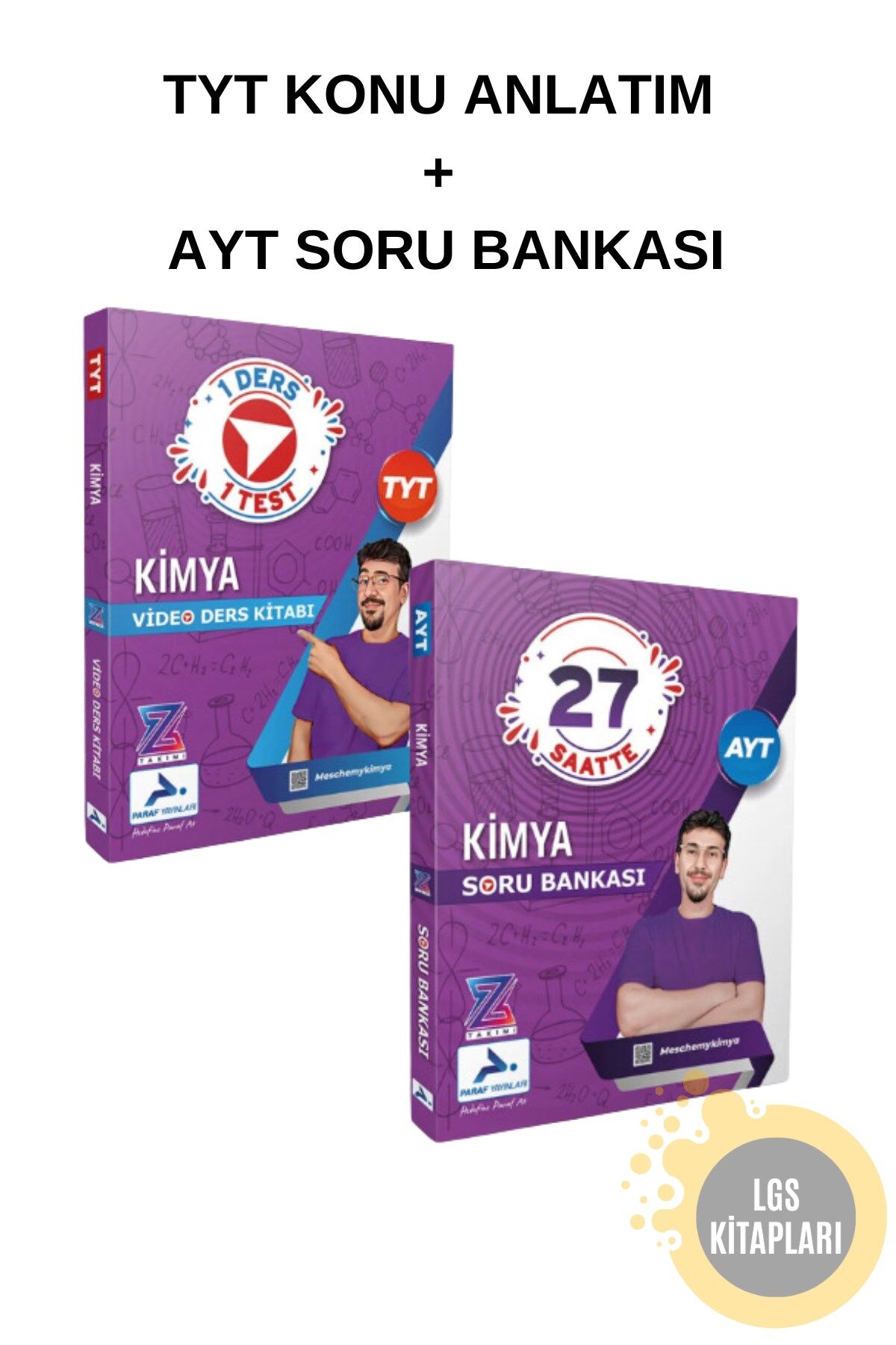 Paraf Yayınları - TYT Kimya Video Ders Kitabı ve AYT Kimya Soru Bankası 2'li Set