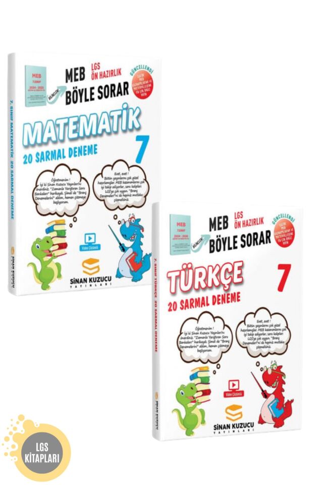 Sinan Kuzucu 7. Sınıf Matematik ve Türkçe 2'li Deneme Seti