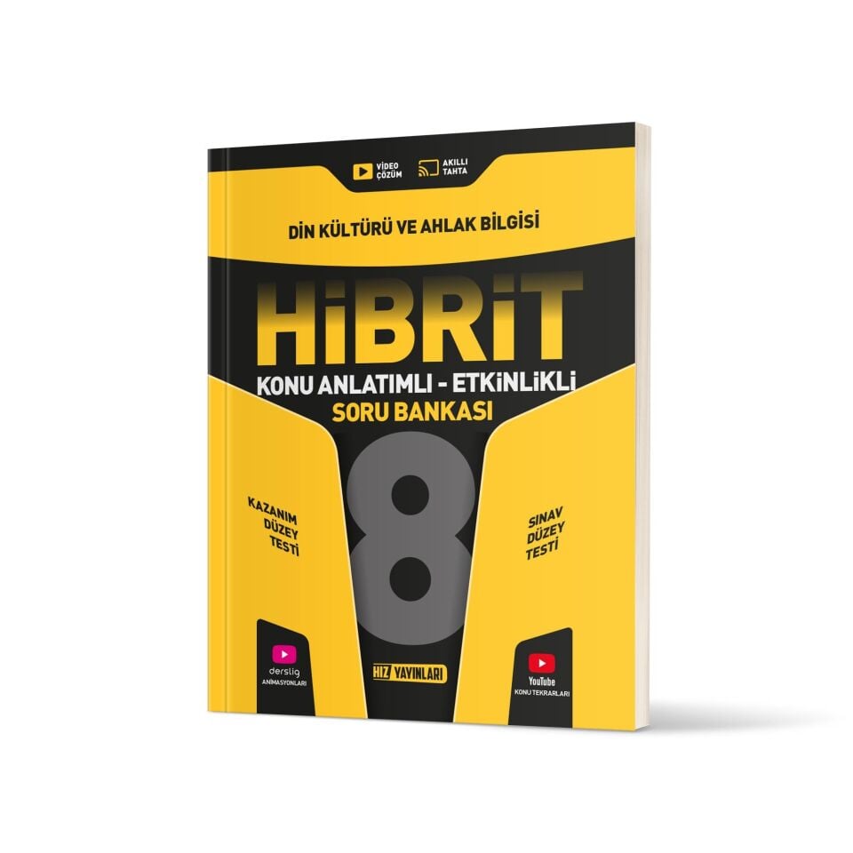 Hız Yayınları 8. Sınıf Din Kültürü ve Ahlak Bilgisi HİBRİT Soru Bankası