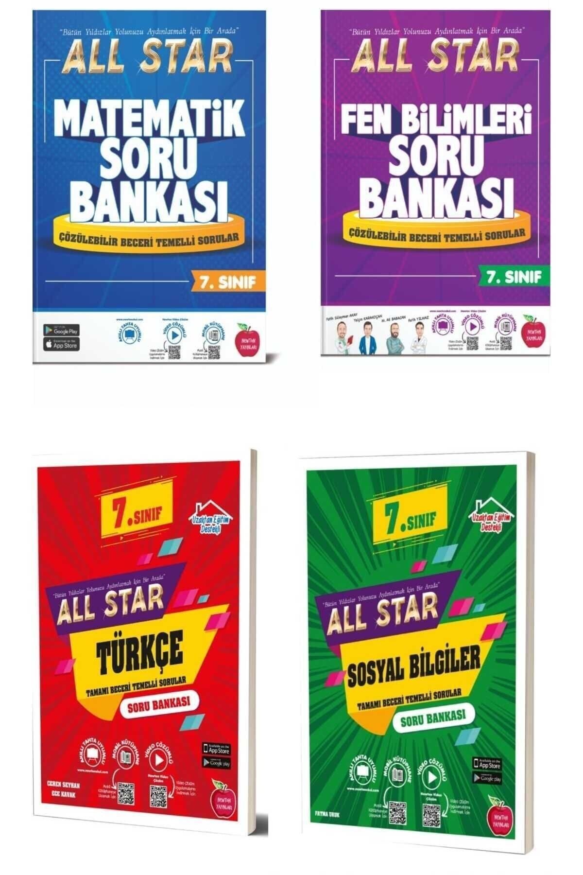 Newton Yayınları 7. Sınıf All Star Matematik Türkçe Fen Bilimleri Sosyal Bilgiler Soru Bankası Seti