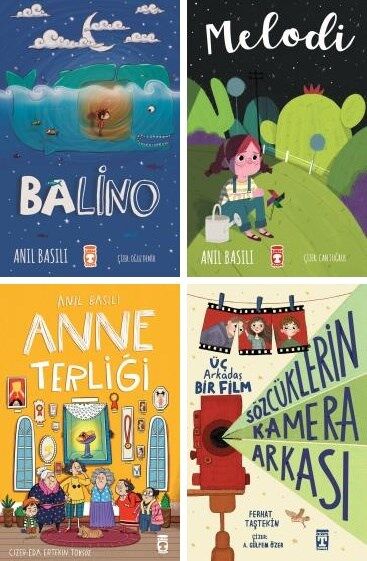 Anıl Basılı & Mert Arık 4'lü Kitap Seti - Balino, Melodi, Anne Terliği ve Sözcüklerin Kamera Arkası