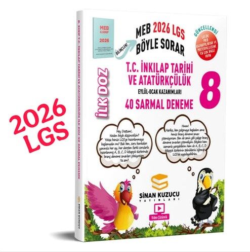 Sinan Kuzucu 8. Sınıf 2026 LGS İnkılap Tarihi ve Atatürkçülük Soru Bankası