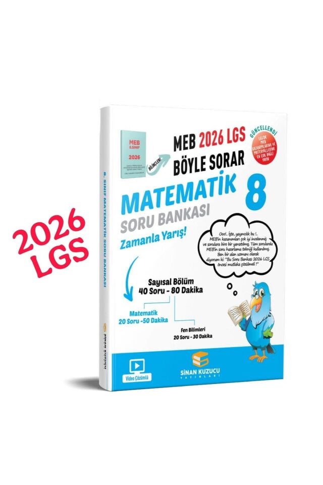 Sinan Kuzucu 2026 LGS 8. Sınıf Türkçe Matematik Fen İnkılap 4'lü Soru Bankası Seti