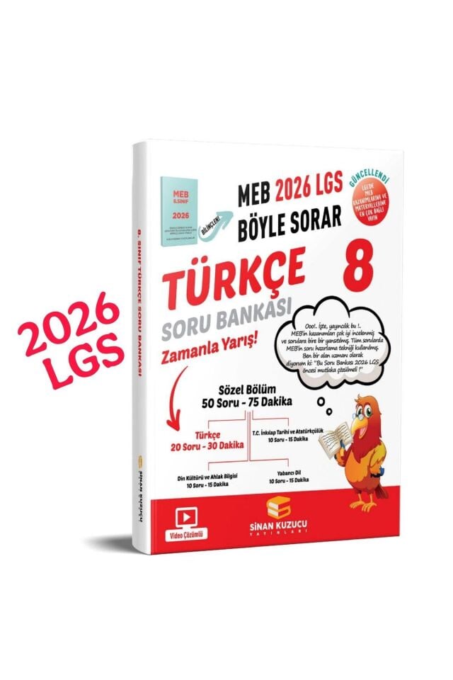 Sinan Kuzucu 2026 LGS 8. Sınıf Türkçe Matematik Fen İnkılap 4'lü Soru Bankası Seti