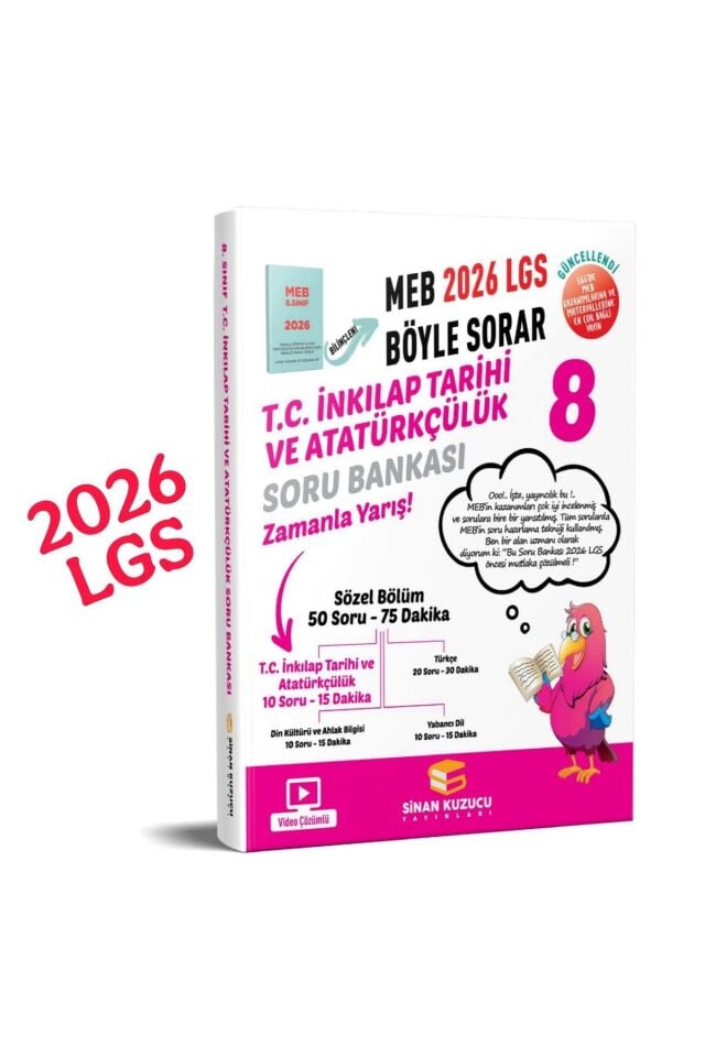 Sinan Kuzucu 2026 LGS 8. Sınıf Türkçe Matematik Fen İnkılap 4'lü Soru Bankası Seti