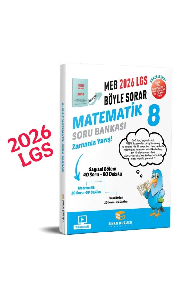 Sinan Kuzucu Yayınları - 8. Sınıf 2026 LGS Türkçe Matematik Fen İnkılap 4'lü Soru Bankası Seti