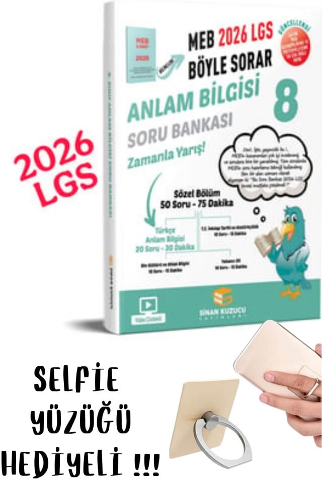 Sinan Kuzucu Yayınları - 8. Sınıf 2026 LGS Anlam Bilgisi Soru Bankası