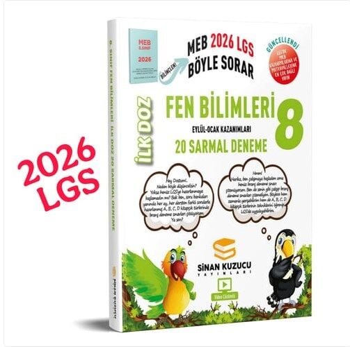 Sinan Kuzucu Yayınları - 8. Sınıf 2026 LGS Fen Bilimleri İlk Doz Sarmal Branş Deneme