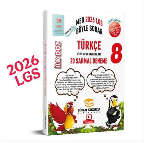 Sinan Kuzucu Yayınları - 8. Sınıf 2026 LGS Türkçe İlk Doz Sarmal Branş Deneme