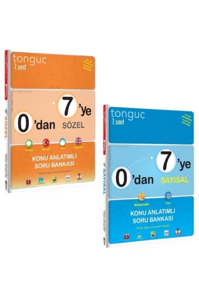 Tonguç Akademi -7.Sınıf  0'dan 7'ye Sözel ve Sayısal Konu Anlatımlı Soru Bankası