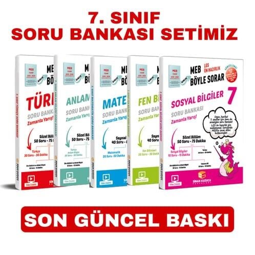 Sinan Kuzucu Yayınları - 7. Sınıf 5'li Soru Bankası Seti