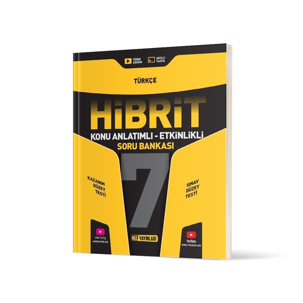 Hız Yayınları - 7. SINIF HİBRİT TÜRKÇE SORU BANKASI