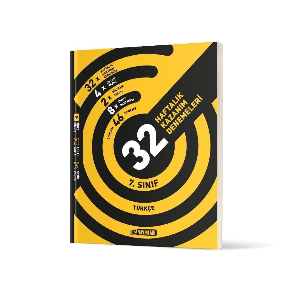 Hız Yayınları - 7.SINIF TÜRKÇE 32 HAFTALIK KAZANIM DENEMELERİ