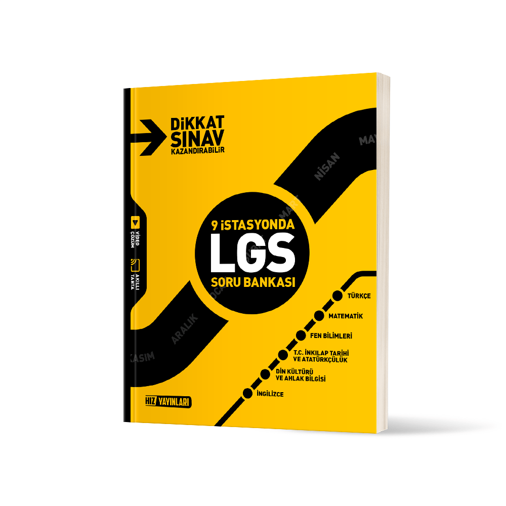 Hız Yayınları - 8. SINIF 9 İSTASYONDA LGS SORU BANKASI
