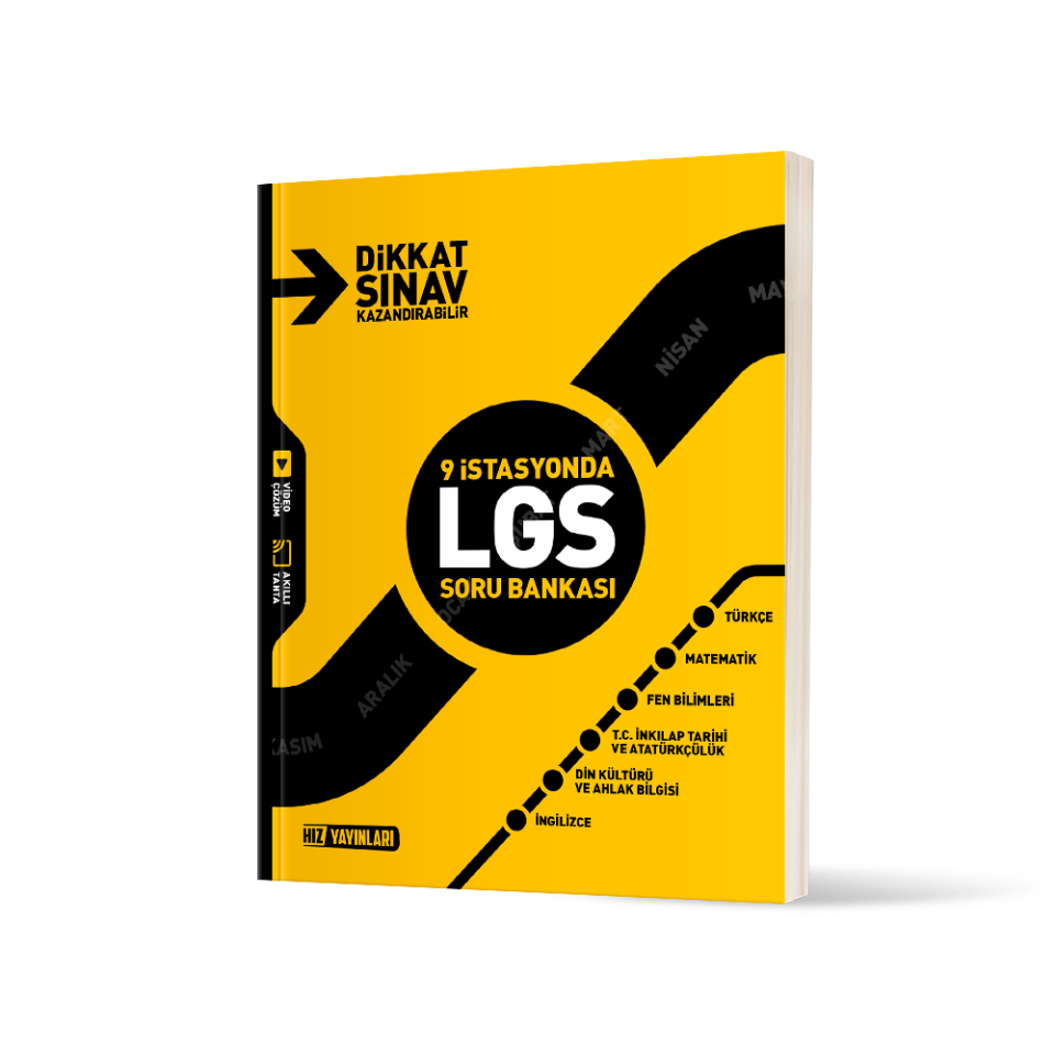Hız Yayınları - 8. SINIF 9 İSTASYONDA LGS SORU BANKASI