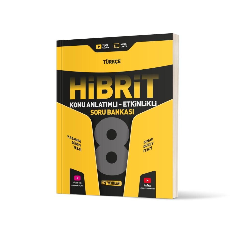 Hız Yayınları - 8. SINIF HİBRİT TÜRKÇE SORU BANKASI
