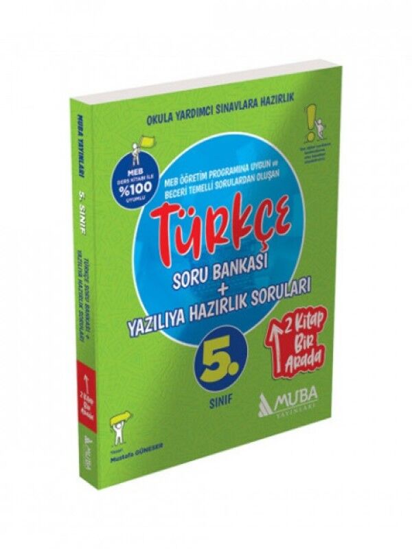 Muba Yayınları - 5. Sınıf Türkçe Soru Bankası + Yazılıya Hazırlık Soruları 2'Si 1 Arada