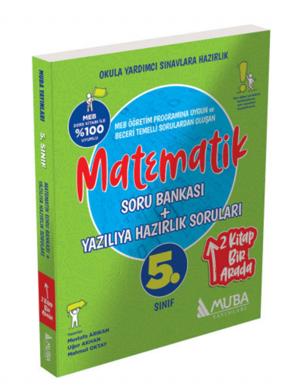 Muba Yayınları - 5. Sınıf Matematik Soru Bankası + Yazılıya Hazırlık Soruları 2'Si 1 Arada