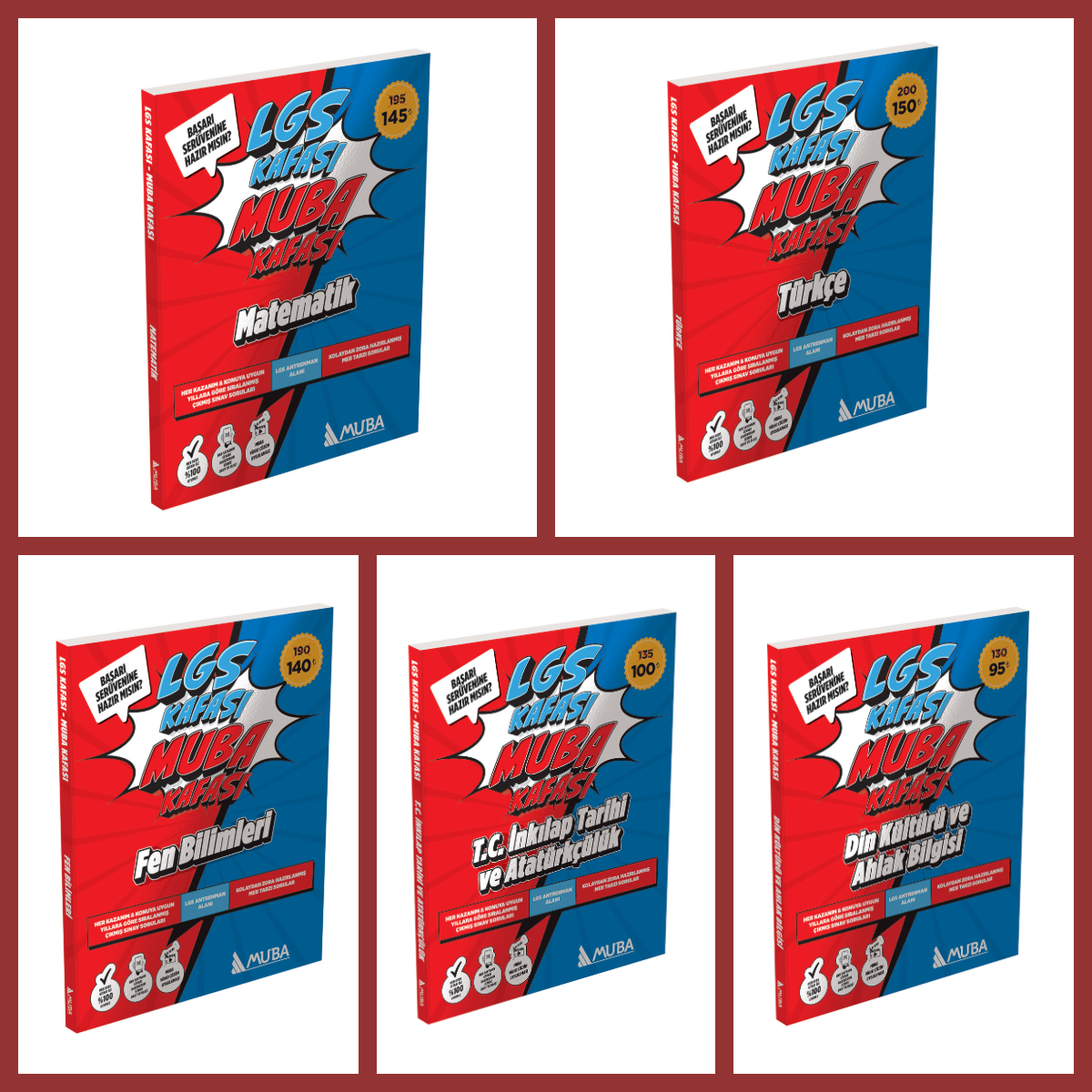 Muba Yyaınları - 8. Sınıf MUBA KAFASI Full Set Soru Bankası