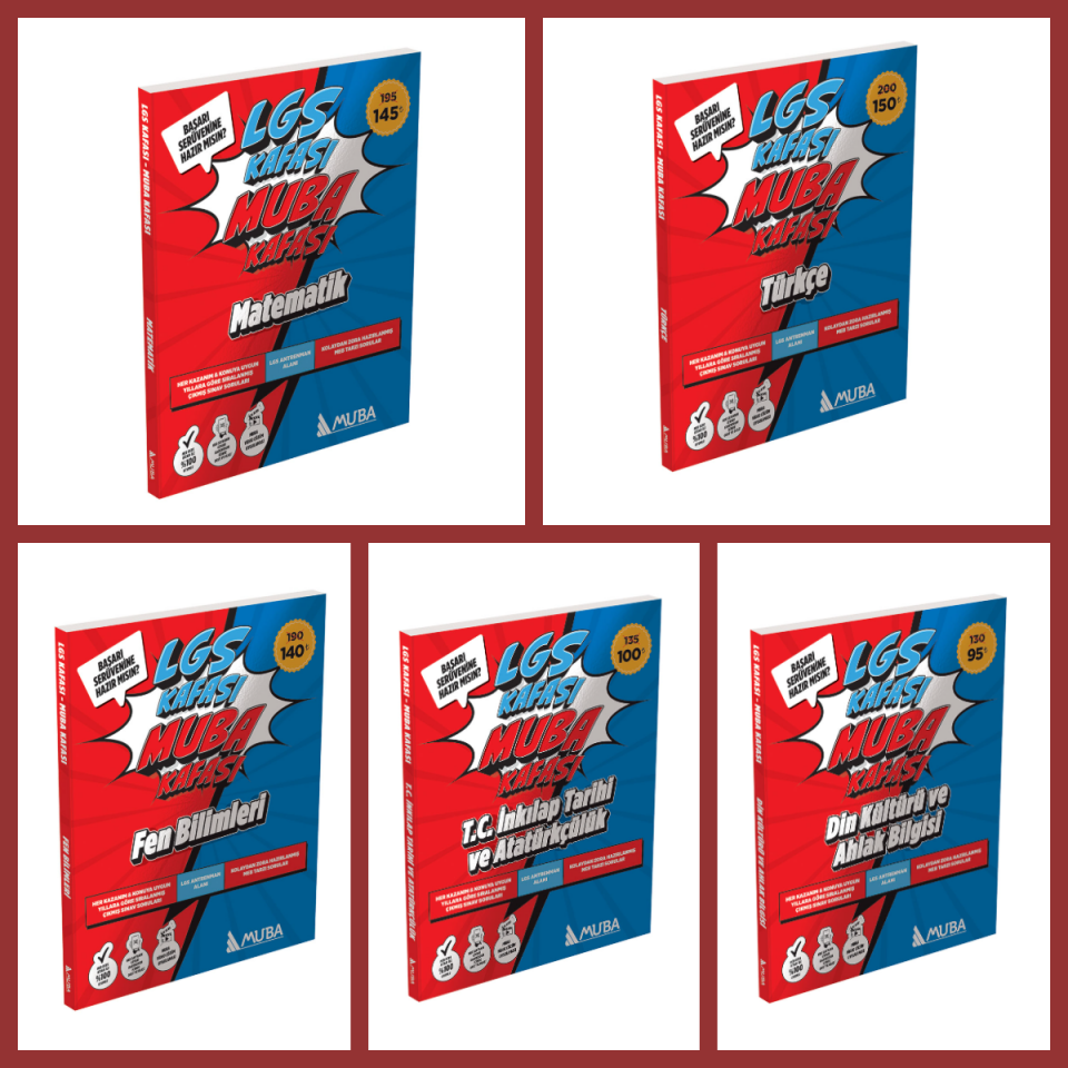 Muba Yyaınları - 8. Sınıf MUBA KAFASI Full Set Soru Bankası