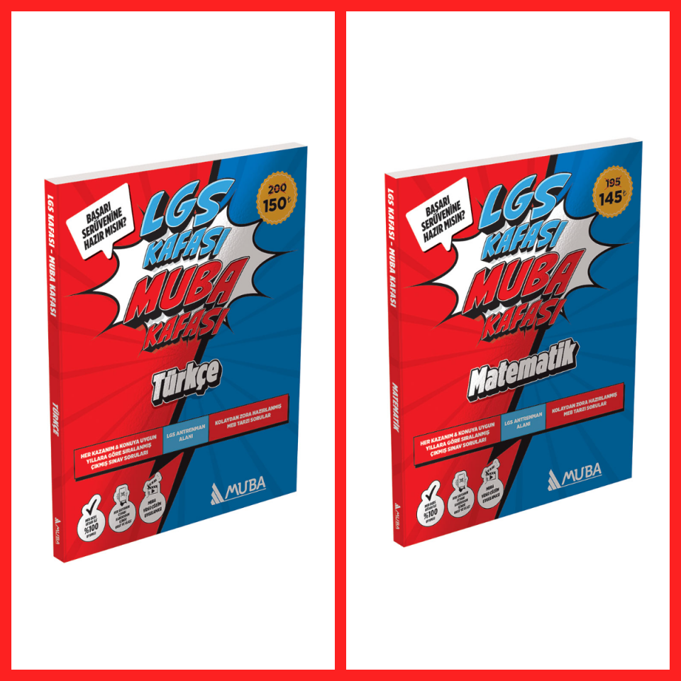 Muba Yayınları - 8. Sınıf MUBA KAFASI Türkçe ve Matematik Set Soru Bankası