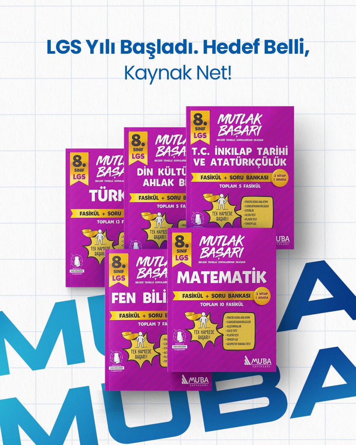 Muba Yayınları - 8.Sınıf Fasikül + Soru Bankası Full Set.