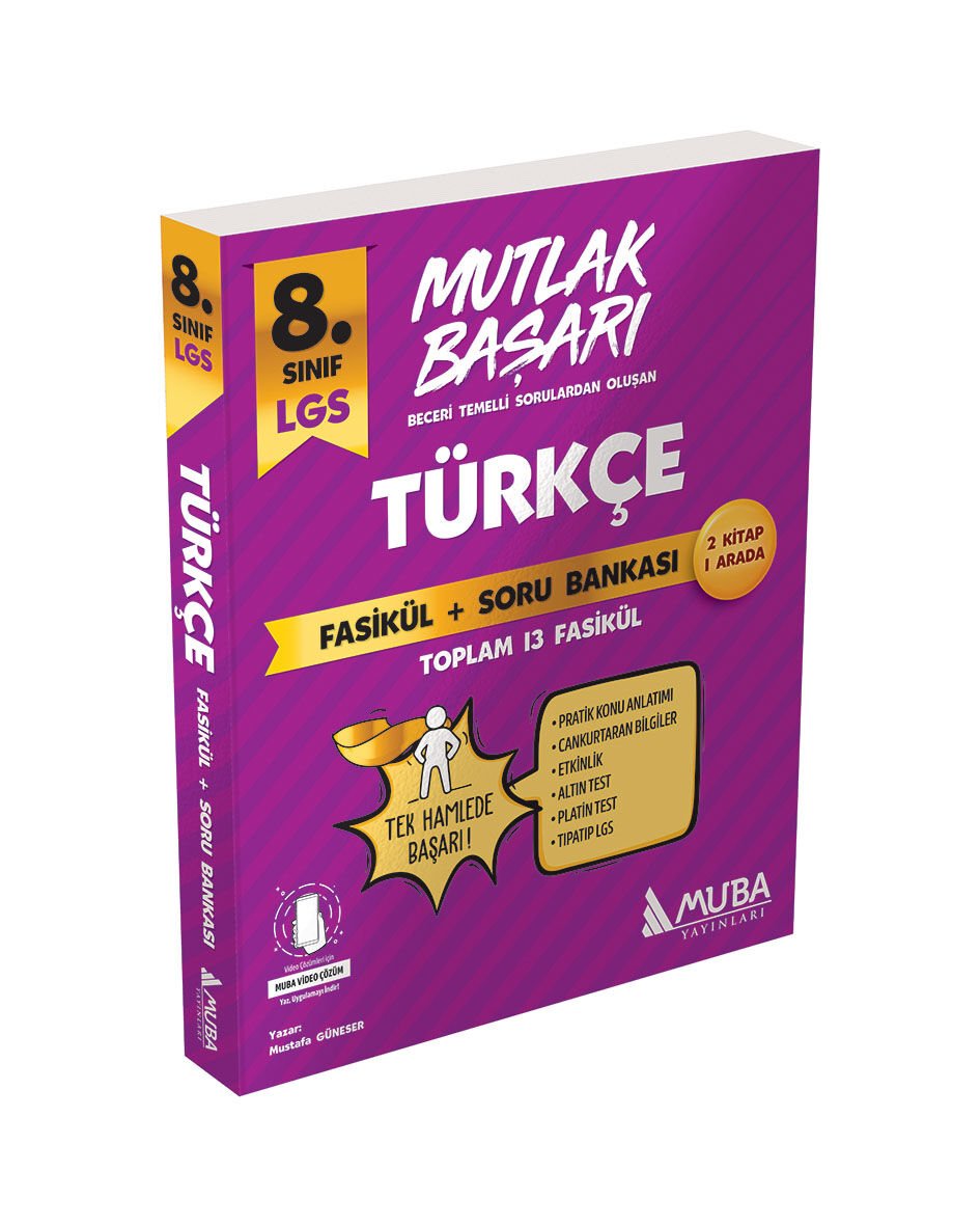 Muba Yayınları - 8.Sınıf Türkçe Fasikül + Soru Bankası
