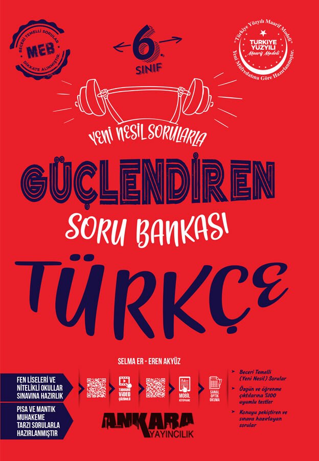 Ankara Yayıncılık - 6. Sınıf Türkçe Güçlendiren Soru Bankası Soru