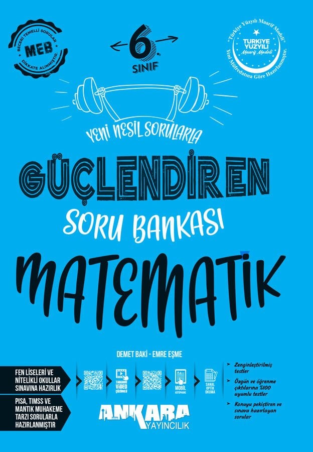 Ankara Yayıncılık - 6. Sınıf Matematik Güçlendiren Soru Bankası