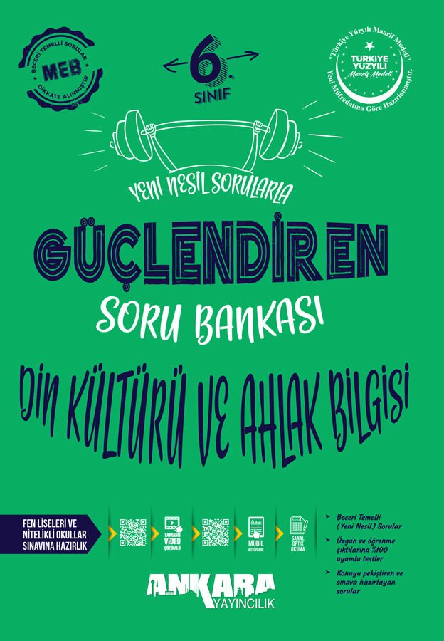Ankara Yayıncılık - 6. Sınıf Din Kültürü ve Ahlak Bilgisi Güçlendiren Soru Bankası