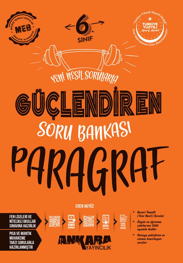 Ankara Yayıncılık - 6. Sınıf Paragraf Güçlendiren Soru Bankası