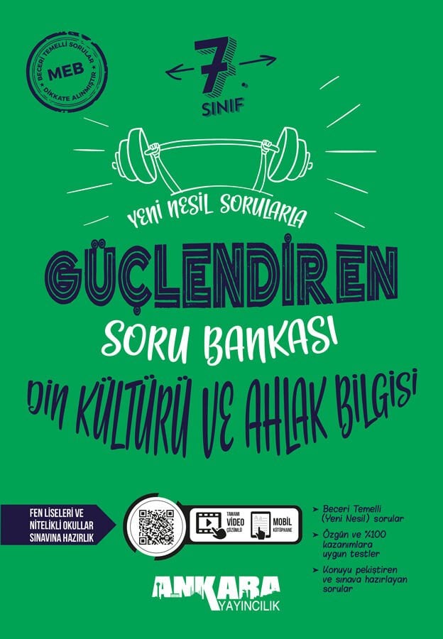 Ankara Yayıncılık - 7. Sınıf Din Kültürü ve Ahlak Bilgisi Güçlendiren Soru Bankası