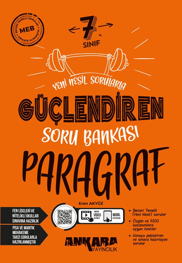 Ankara Yayıncılık - 7. Sınıf Paragraf Güçlendiren Soru Bankası
