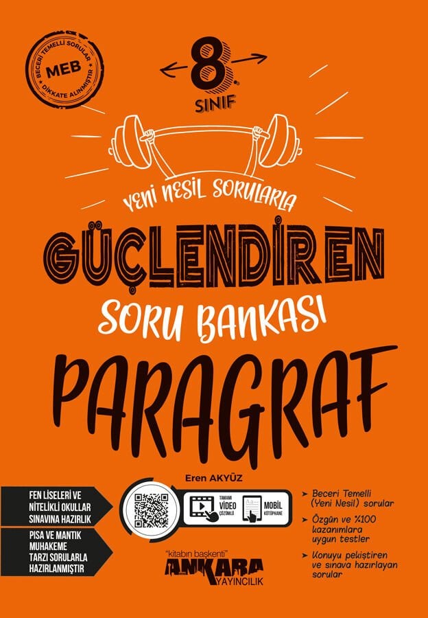Ankara Yayıncılık - 8. Sınıf Paragraf Güçlendiren Soru Bankası