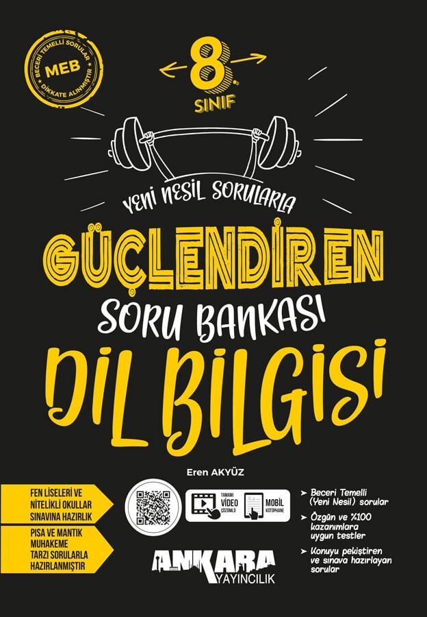 Ankara Yayıncılık - 8. Sınıf Dil Bilgisi Güçlendiren Soru Bankası