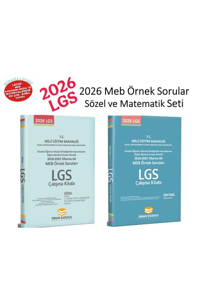 Sinan Kuzucu - MEB Örnek Soruları 2026 Çalışma Kitabı Sayısal Matematik ve Sözel Set 2'li