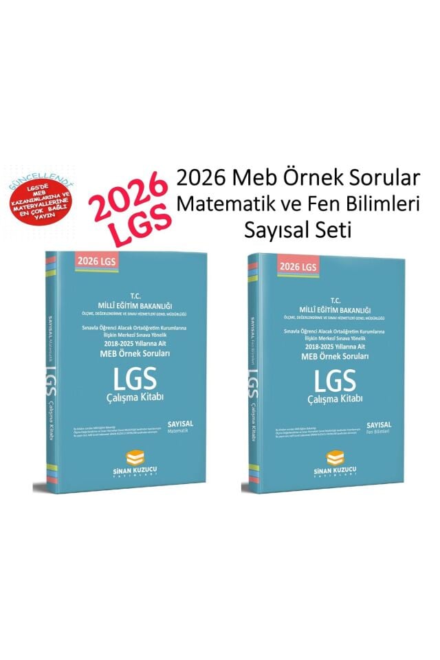 Sinan Kuzucu - MEB Örnek Soruları 2026 Çalışma Kitabı Sayısal Set 2'li